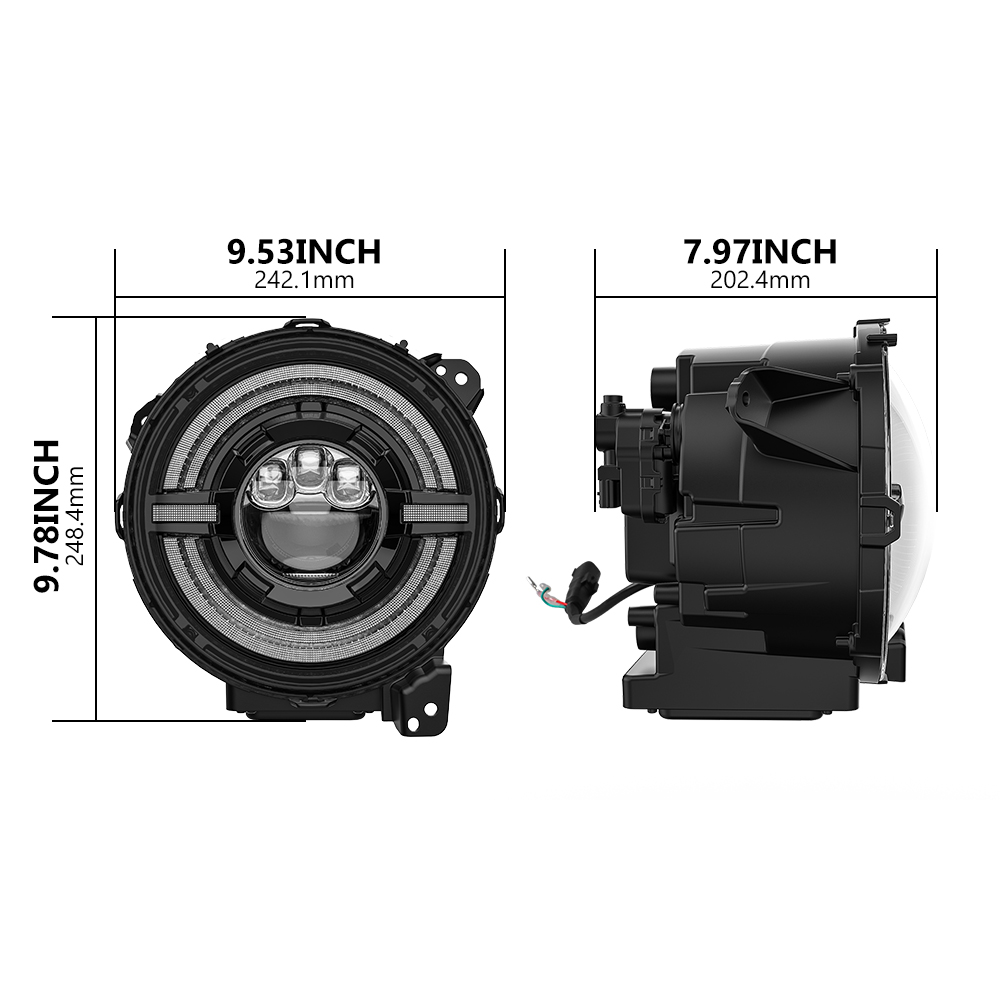 Jeep Wrangler JL headlights with high low beam turn signal DOT approved