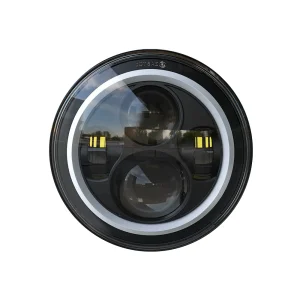 7 inch LED Round Headlight With Halo Ring For Jeep JK JL JT - Image 2