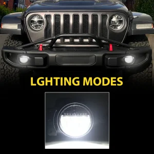 4 Inch Smile LED DRL Fog Light For Jeep Wrangler JL & JT - Image 7