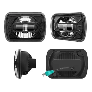 DOT Approved KINGKONG 7x6 Inch Square Headlights With Hi Lo Beam DRL Pattern Sealed Beam Replacement For Jeep XJ YJ - Image 3