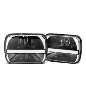 7x6 Led Headlights with Hi/Low Sealed Beam Turn Signal DRL