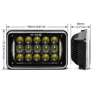 4X6 LED Replacement for Sealed Beam with DRL