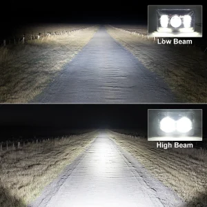 4x6 Inch Rectangular LED Headlights Replacement beam function