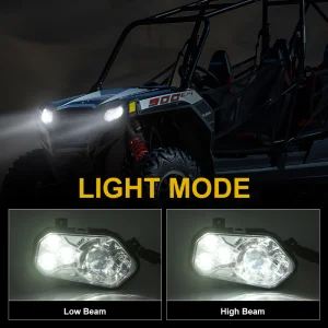 LED Headlight Kit High/Low Beam For Polaris