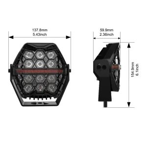 LOYO 5.75 Inch Honeycomb LED Driving Lights - Image 6